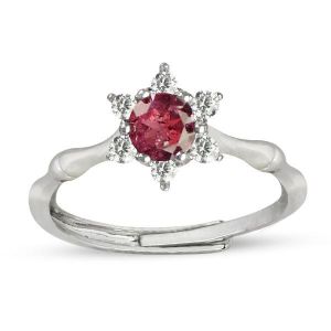 AAA Adjustable Ruby Gemstone Ring for Women Girls