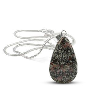 AAA Quality Ruby Fall Drop Shape Pendant With Chain