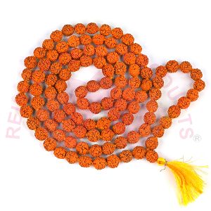 Certified Rudraksha Mala / Necklace 8 mm Beads Jaap Mala with Certificate