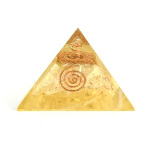 Selenite Orgone / Orgonite Pyramid 70 mm Approx