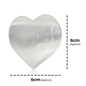 Natural Selenite Crystal Big Heart 6cm