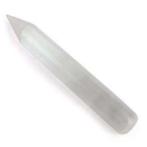 Natural Selenite Pencil Round Shape Crystal / Stone Wand