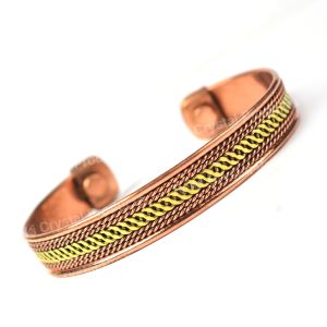Mix Metal Free Size Adjustable Copper Kada - Bracelet Design-5