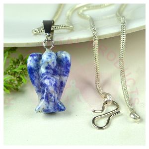 Sodalite Angel Pendant With Chain