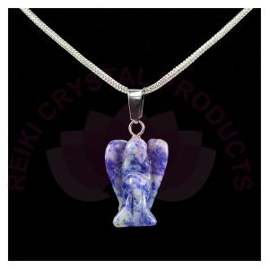 Sodalite Angel Pendant With Chain