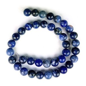 Sodalite 10 mm Round Loose Beads for Jewelry Making Bracelet, Necklace / Mala