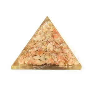 Sunstone Orgone / Orgonite Pyramid 70 mm Approx