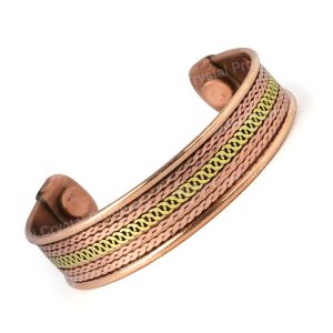 Mix Metal Free Size Adjustable Copper Kada - Bracelet Design-4