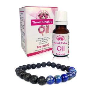 Throat Chakra Essential Oil -15 ml with Aroma Therapy Bracelet
