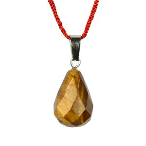 Tiger Eye Pendant Guava Shape Pendant for Reiki Healing and Crystal Healing Stone Pendant (Color : Brown)
