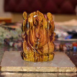 Natural Tiger Eye Ganesha Idol Size 2 to 2.5 Inch Approx 