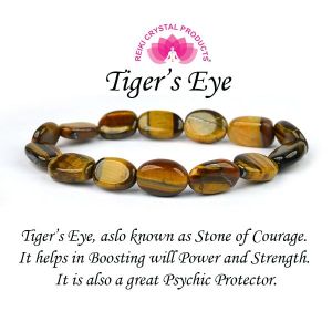 Tiger Eye Oval Bead Bracelet