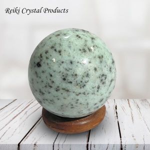 Kiwi Moonstone Ball / Sphere for Reiki Healing / Grid and Vastu Correction