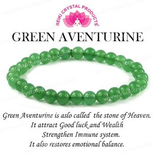 Green Aventurine 6 mm Round Bead Bracelet
