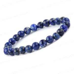 AA Lapis Lazuli 8 mm Round Bead Bracelet