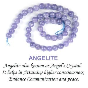 Angelite 8 Mm Round Loose Beads For Jewelry Making Bracelet, Necklace / Mala