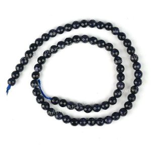 Goldstone Blue 6 mm Faceted Beads for Jewelery Making Bracelet, Necklace / Mala