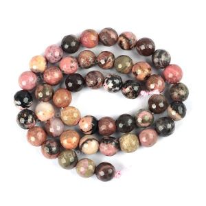 Rhodonite 8 Mm Round Loose Beads For Jewelry Making Bracelet, Necklace / Mala