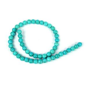 Turquoise Synthetic 8 Mm Round Loose Beads For Jewelry Making Bracelet, Necklace / Mala