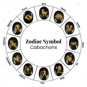 Zodiac Symbol Cabochon Set 12 Pc 