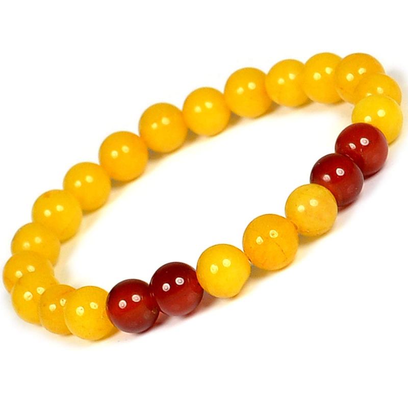 Yellow jade Bracelet 8mm Beads for Reiki Healing and Crystal Healing Stone 