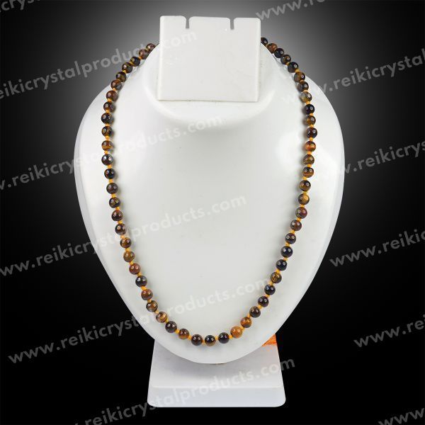 Tiger's Eye And Lapis Lazuli Beads Mala, Crystal Beaded Necklace - Shraddha  Shree Gems