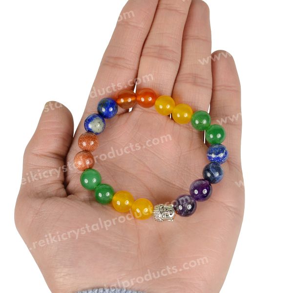 Amazon.com: Handmade 7 seven Chakra bracelet rainbow men unisex bead  Meditation Stones Black buddha jewelry Buddhist Prayer energy chakra gifts  8 mm : Handmade Products
