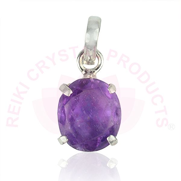 18K White Gold Imperial Purple Amethyst Titanic Necklace - KTCollection