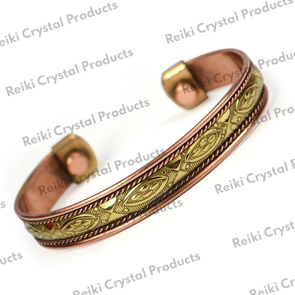 Copper Bracelets for Arthritis - for Men and Women 100% Copper with 6  Powerful Magnets - Effective and Natural Relief for Joint Pain and  Arthritis Set of 2 (Plain and Braided Inlay)