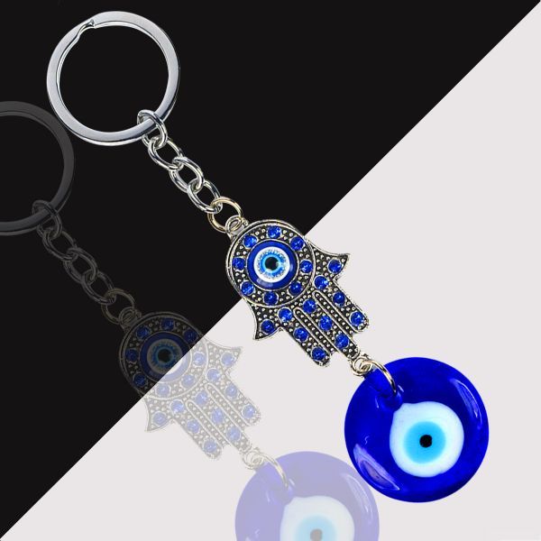 Hamsa Evil Eye Keychain 