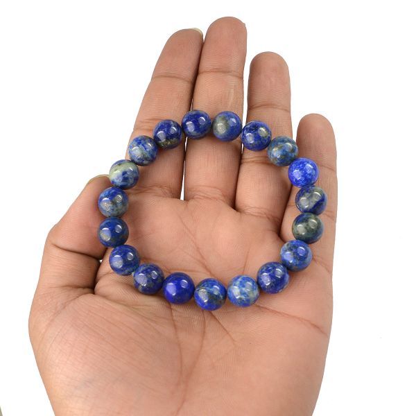 Buy Lapis Lazuli Bracelet 4mm with Gold Buddha Charm Online From Premium  Crystal Store at Best Price - The Miracle Hub