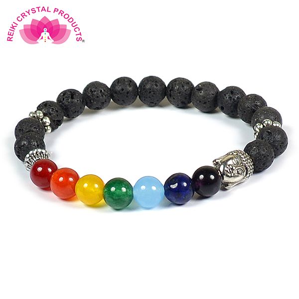 Mehrunnisa Black Lava Stone with 7 Chakra Beads Buddha Yoga Bracelet for  BoysGirls JWL1389  Amazonin Jewellery