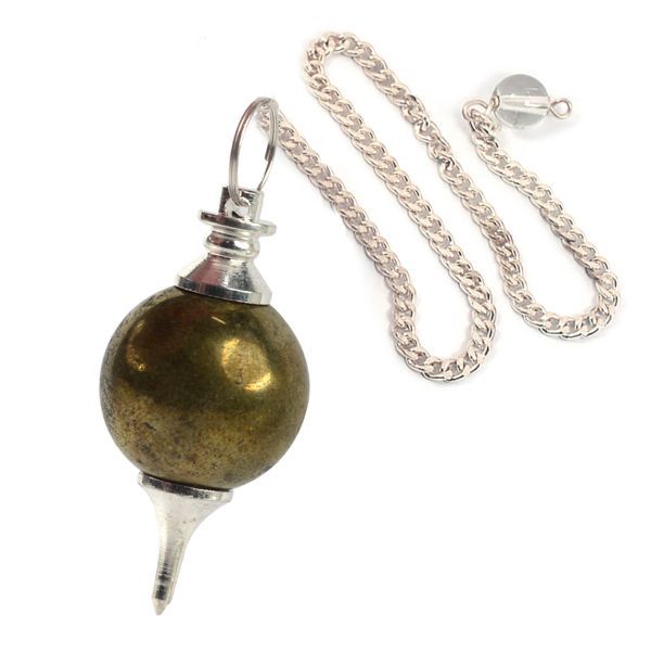 Amethyst Pendulum Dowser Crystal Gemstone Sphere Ball Healing Reiki Gift UK 