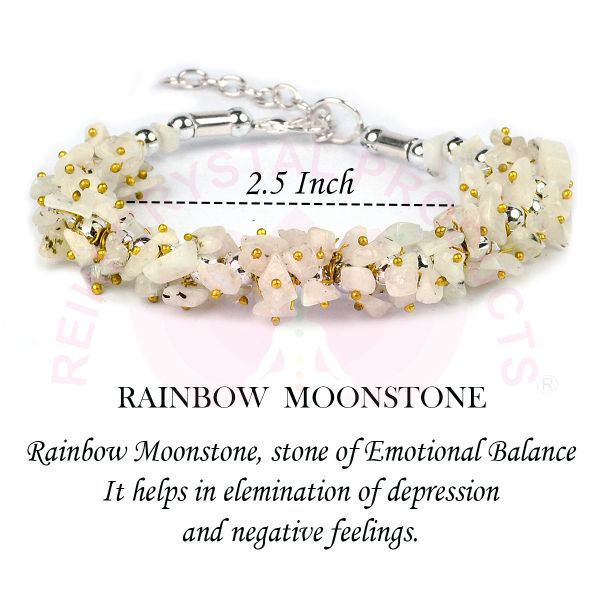 Peach Moonstone Bracelet - 23 Beads – Rudradhyay