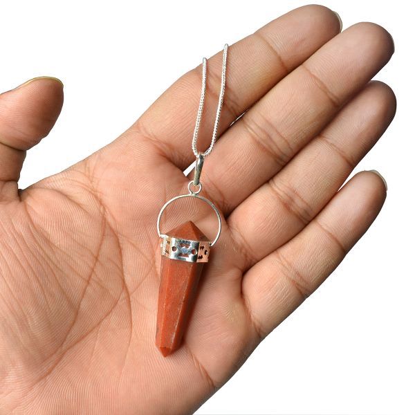 Buy Silver Love Heart Red Jasper Crystal Necklace Small Pendant Natural  Healing Gemstone Crystal Red Jasper Necklace Birthday Gift for Her UK  Online in India - Etsy