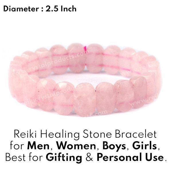 Rose Quartz Bracelet Pink - Elegant & High Quality