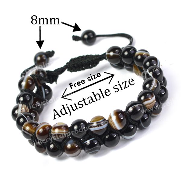 Bracelets Sulemani Hakik Matte Finish Stone Bracelet for Men and Women 8 mm  | eBay