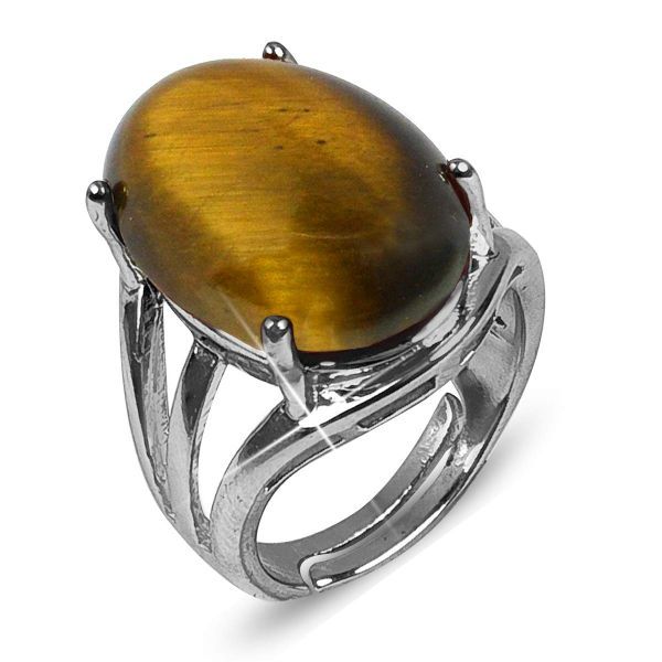 Buy SIDHARTH GEMS Lab Certified 6.25 Ratti 5.25 Carat Tiger Eye/Tiger Stone  Ring in Gold Plated Ring Panchdhatu Men's and Women's at Amazon.in