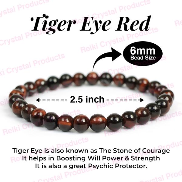 Bead Bracelet Red Tiger Eye | Buy Online Red Tiger Eye Bracelet – AEORA  ROCKS INDIA -Healing Crystals superstore