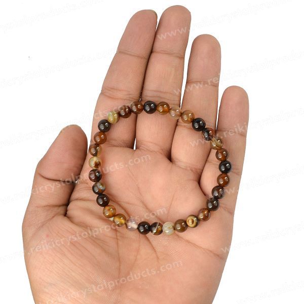 Natural AAA Quality Sulemani Hakik 8 mm Beads Size Adjustable Unisex  Bracelet | eBay