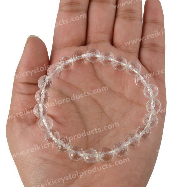 Crystal Bracelet  Buy Online Rose Quartz Oval Faceted Bracelet   Shubhanjali